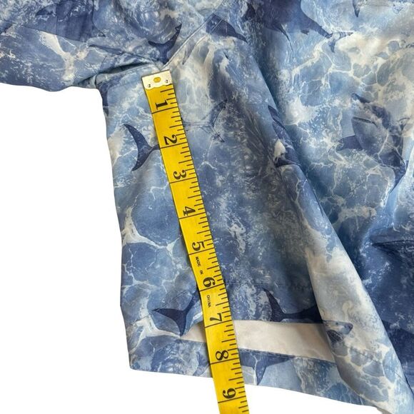 ROKKA ROLLA Quick Dry Mesh Lined Blue Shark Swim Trunks Size Small - Picture 11 of 14